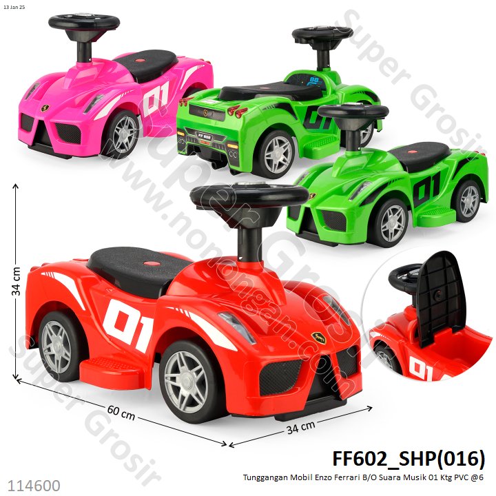 Tunggangan Mobil Enzo Ferrari B/O Suara Musik 01 Ktg PVC @6