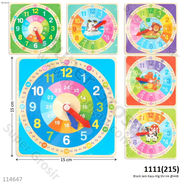 Block Kayu Jam Ktg Shrink @448