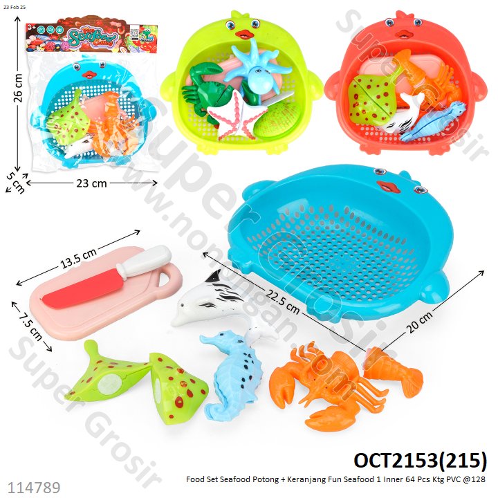 Cooking Set Potong Seafood Keranjang Fun Seafood 1 Inner 64 Pcs Ktg PVC @128