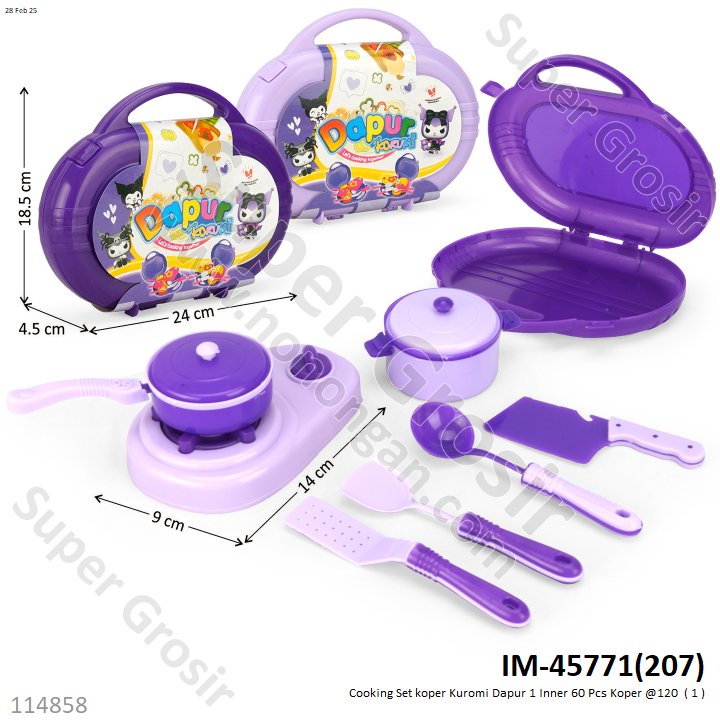Cooking Set Koper Kuromi Dapur 1 Inner 60 Pcs Loose Pack @120