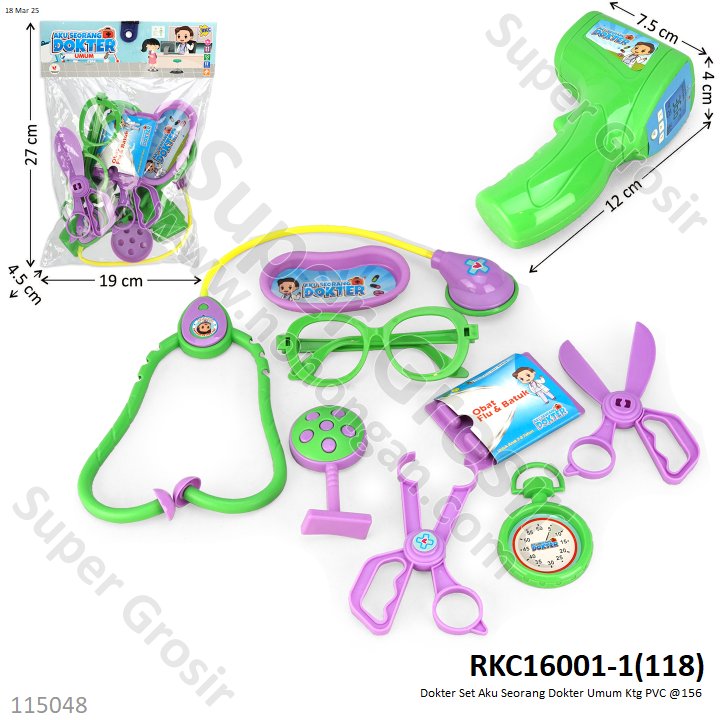 Dokter Set Aku Seorang Dokter Umum Ktg PVC @156