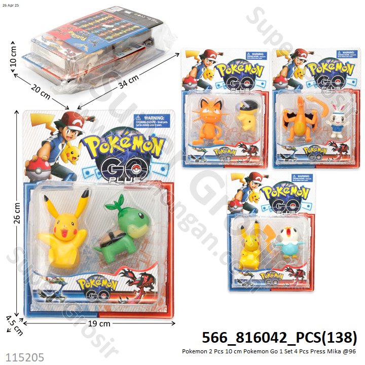 Pokemon 2 Pcs 10 cm Pokemon Go 1 Set 4 Pcs Press Mika @96
