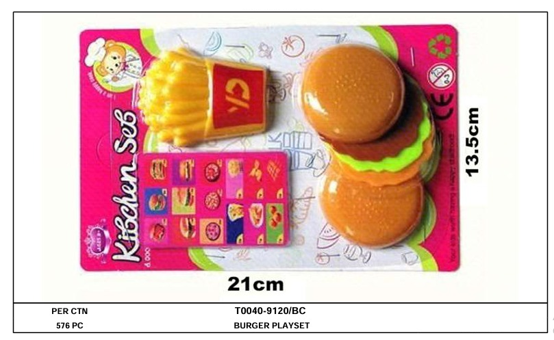 Food Set Burger dan Kentang Kitchen Set 1 Inner 288 Pcs Press @576