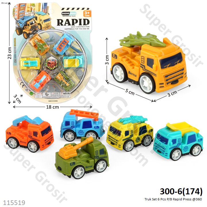 Truk Set 6 Pcs P/B Rapid Press @360