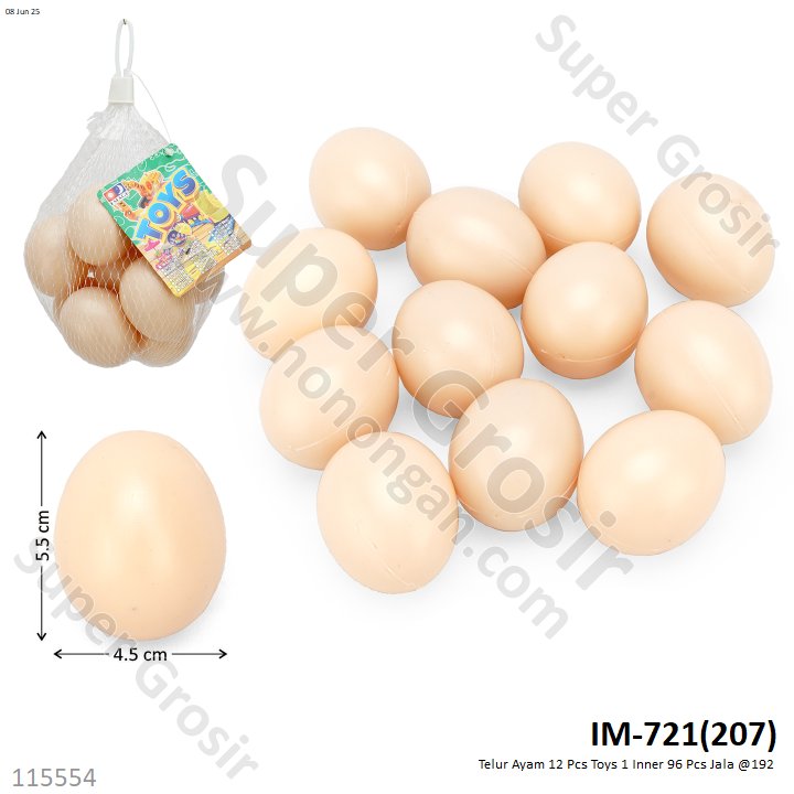 Telur Ayam 12 Pcs Toys 1 Inner 96 Pcs Jala @192
