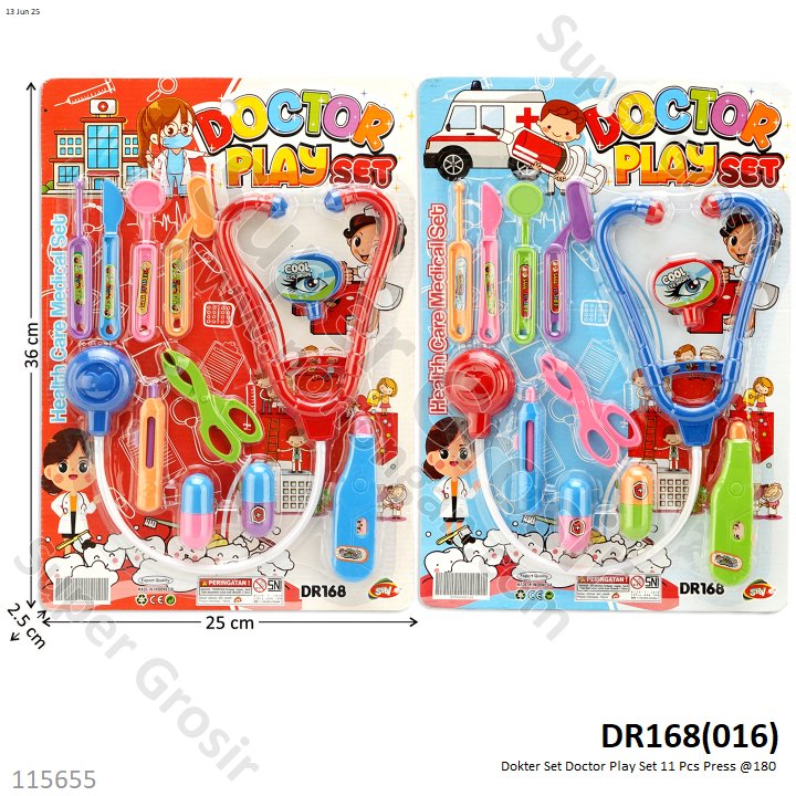 Dokter Set Doctor Play Set 11 Pcs Press @180