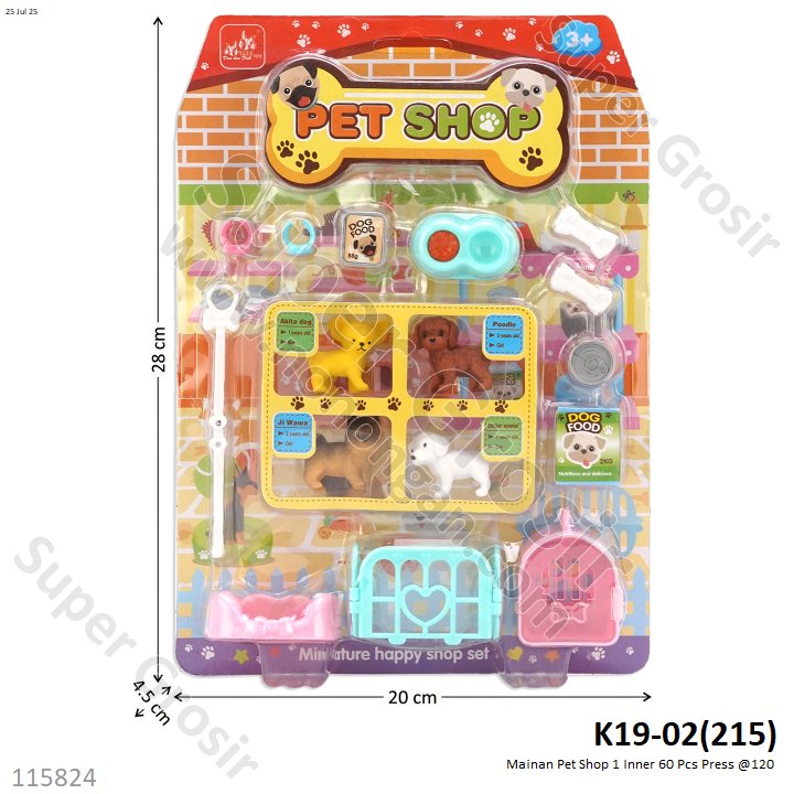 Mainan Pet Shop 1 Inner 60 Pcs Press @120