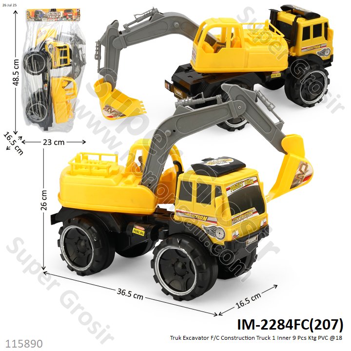 Truk Excavator F/C Construction Truck 1 Inner 9 Pcs Ktg PVC @18