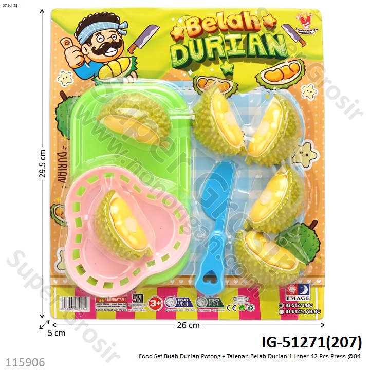Cooking Set Potong Durian Talenan Belah Durian 1 Inner 42 Pcs Press @84