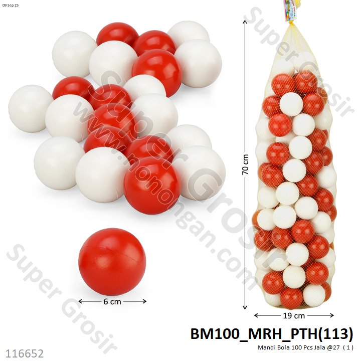Mandi Bola 100 Pcs Jala @27