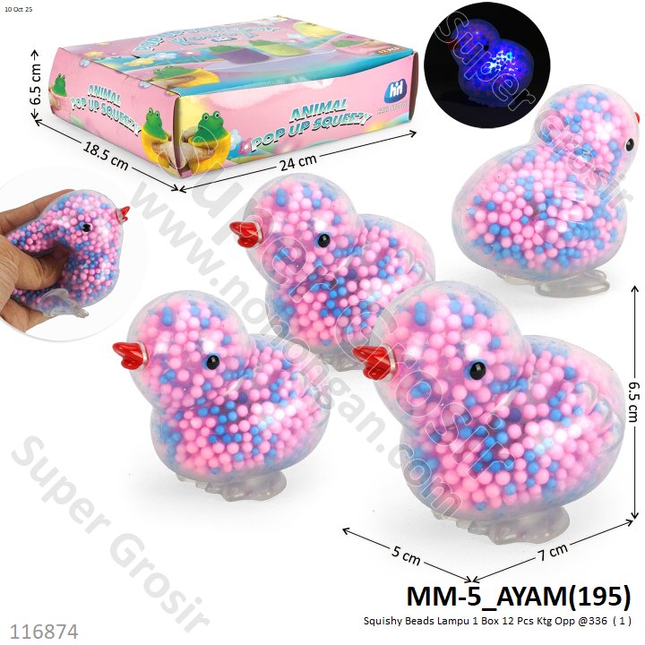 Squishy Beads Lampu 1 Box 12 Pcs Ktg Opp @336