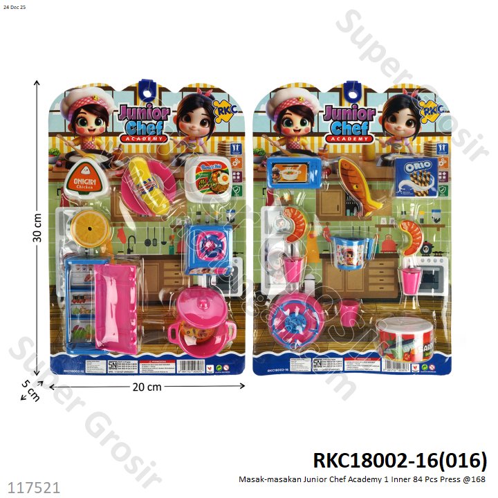 Masak-masakan Junior Chef Academy 1 Inner 84 Pcs Press @168