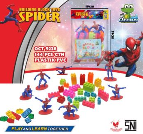 Block 30x30 mm + Figure Spiderman Spider Ocean Block Ktg PVC @144