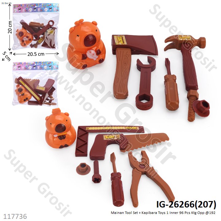 Mainan Tool Set + Kapibara Toys 1 Inner 96 Pcs Ktg Opp @192