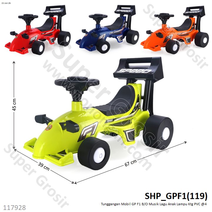 Tunggangan Mobil GP F1 B/O Musik Lagu Anak Lampu Ktg PVC @4