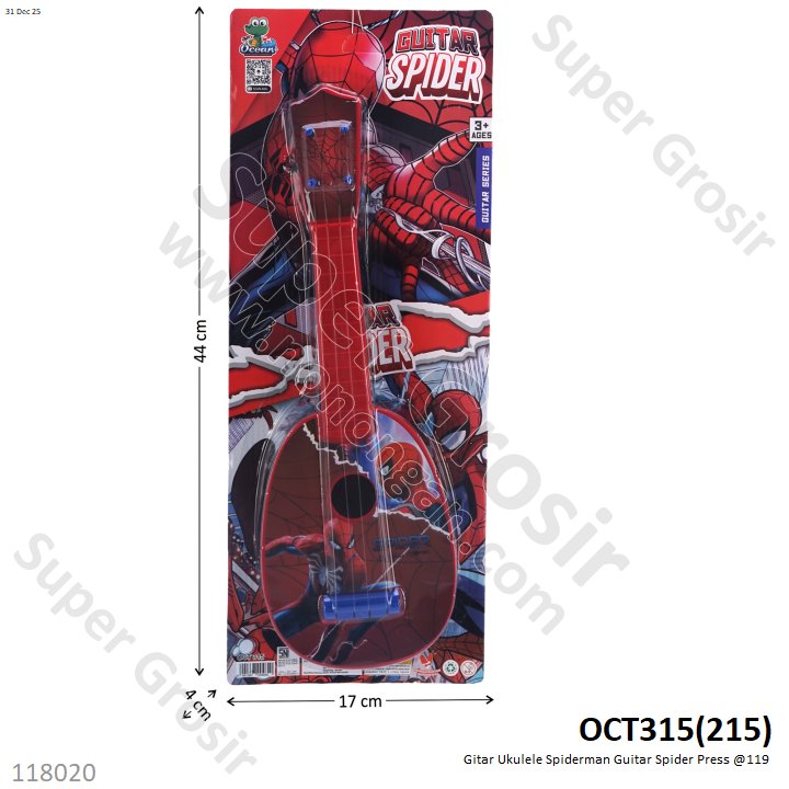 Gitar Ukulele Spiderman Guitar Spider Press @119