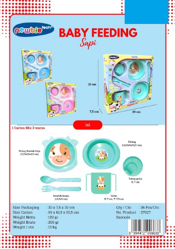 Feeding Set Karakter Baby Feeding Set Box Window @36