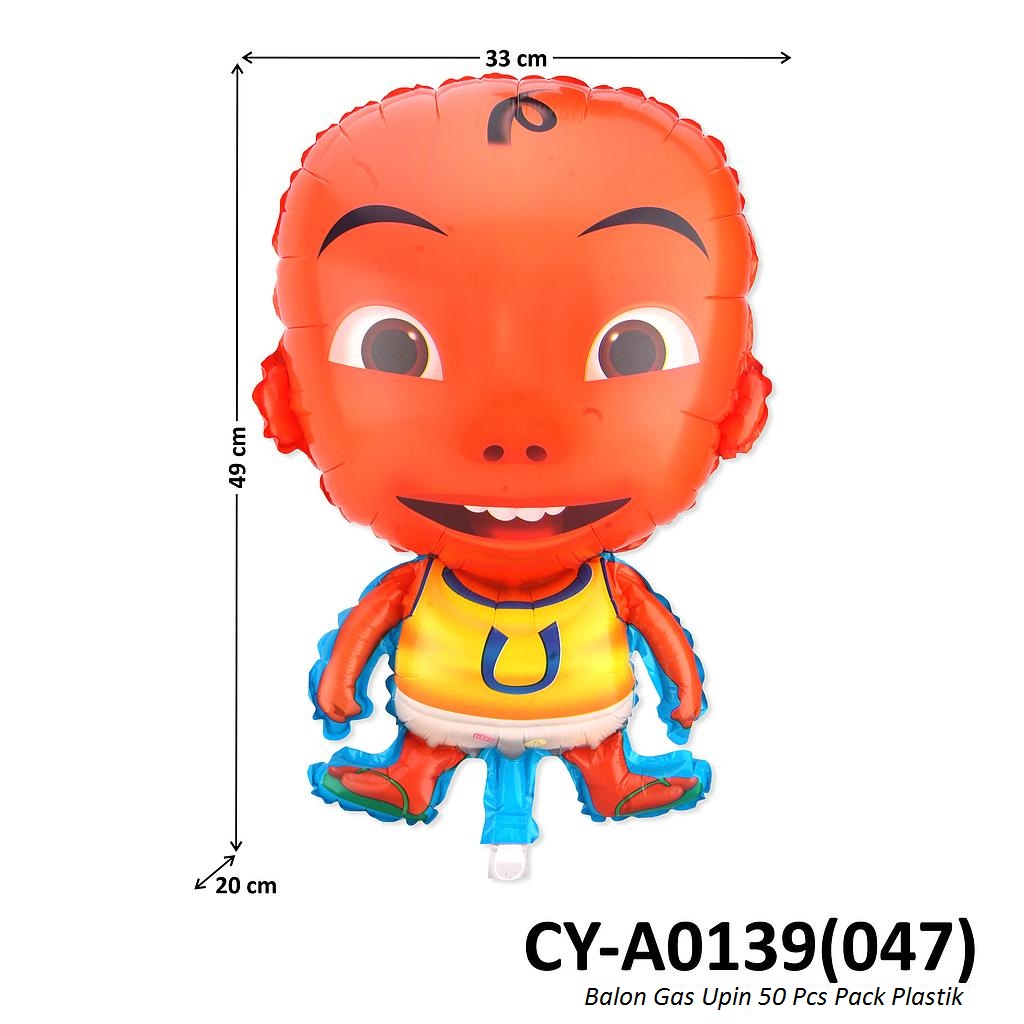Balon Gas Upin 50 Pcs Pack Plastik @60
