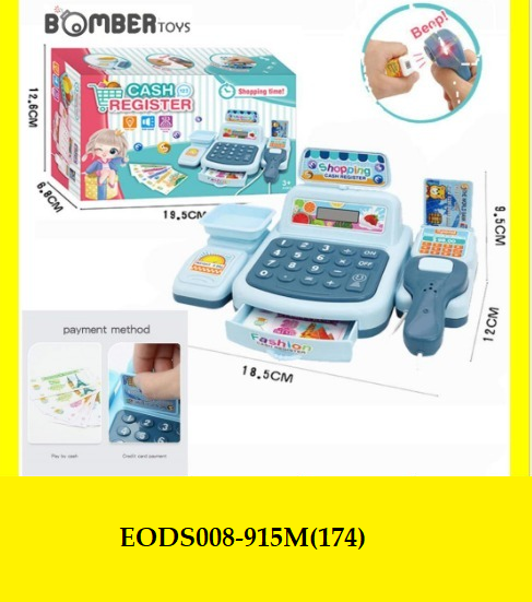 Mainan Kasir Cash Register B/O Suara Lampu Shopping Time 1 Inner 72 Pcs Box @144