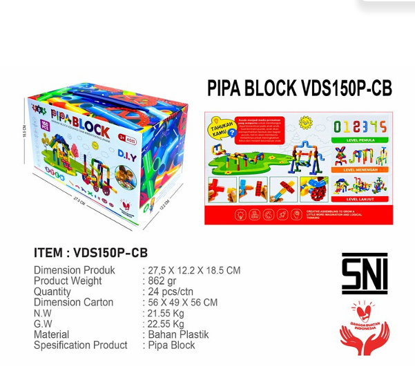 Block Pipa 150 Pcs Steam Box @24