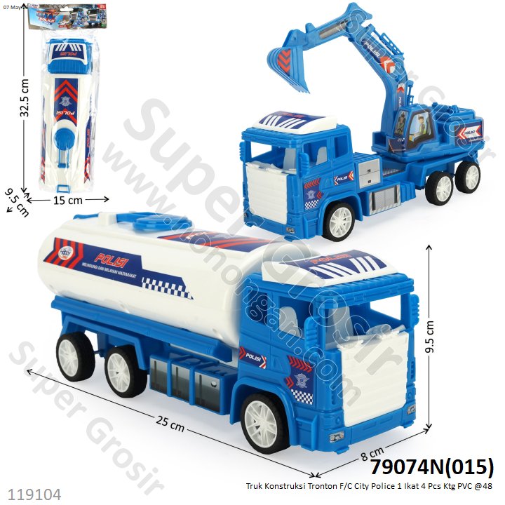 Truk Konstruksi Tronton F/C City Police 1 Ikat 4 Pcs Ktg PVC @48
