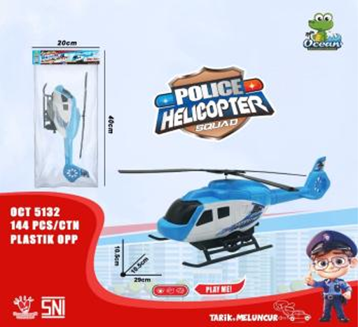Helikopter Polisi P/S Police Helicopter 1 Inner 72 Pcs Ktg Opp @144