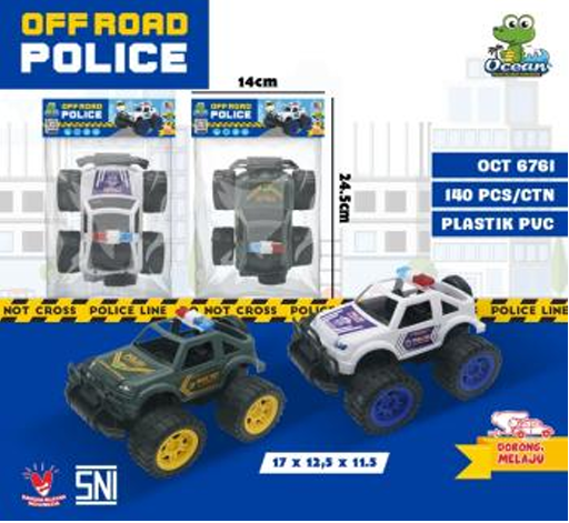 Mobil Jeep Polisi F/C Off Road Police 1 Inner 70 Pcs Ktg PVC @140