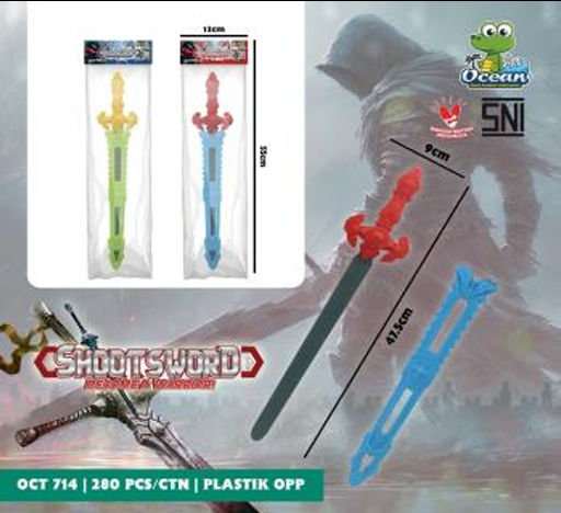 Pedang Shoot Sword 1 Inner 140 Pcs Ktg Opp @280