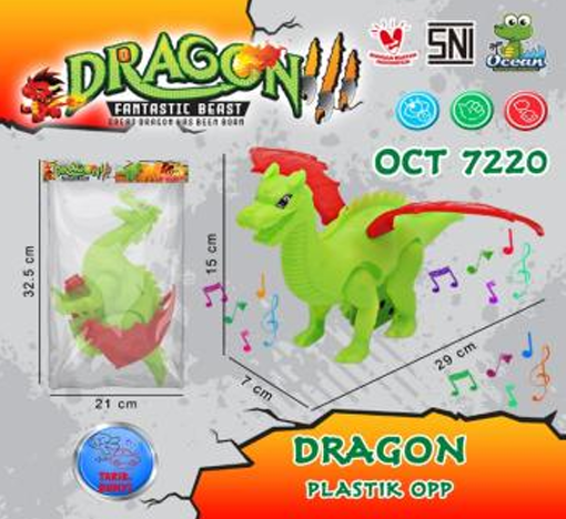 Mainan Tarik Naga P/S Dragon Fantastic Beast 1 Inner 60 Pcs Ktg Opp @120
