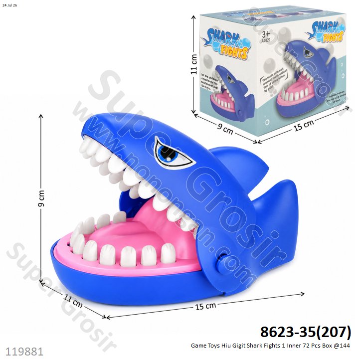 Game Toys Hiu Gigit Shark Fights 1 Inner 72 Pcs Box @144