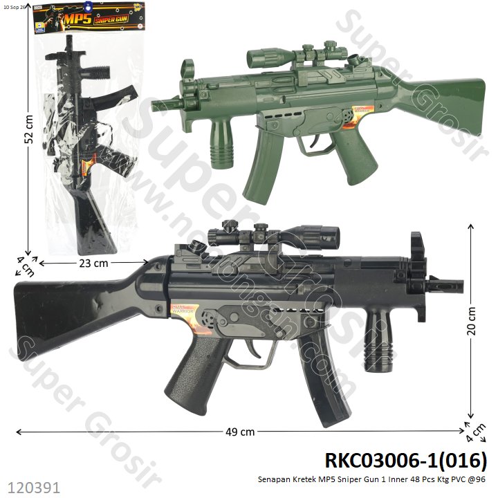 Senapan Kretek MP5 Sniper Gun 1 Inner 48 Pcs Ktg PVC @96