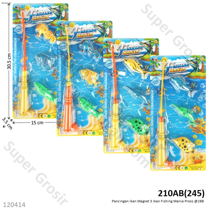Pancingan Ikan Magnet 3 Ikan Fishing Mania Press @288