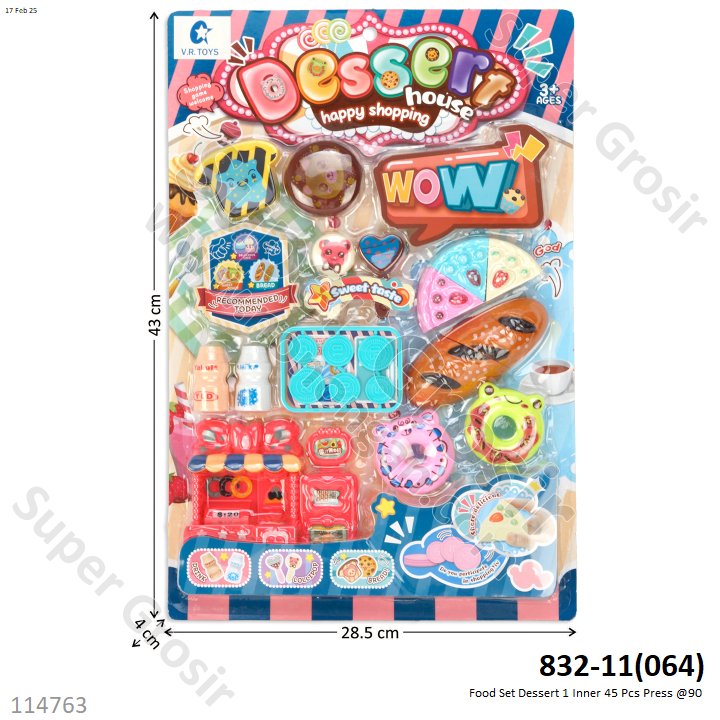 Food Set Dessert House 1 Inner 45 Pcs Press @90