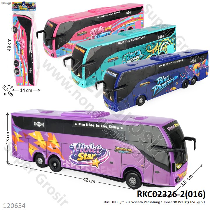 Bus UHD F/C Bus Wisata Petualang 1 Inner 30 Pcs Ktg PVC @60