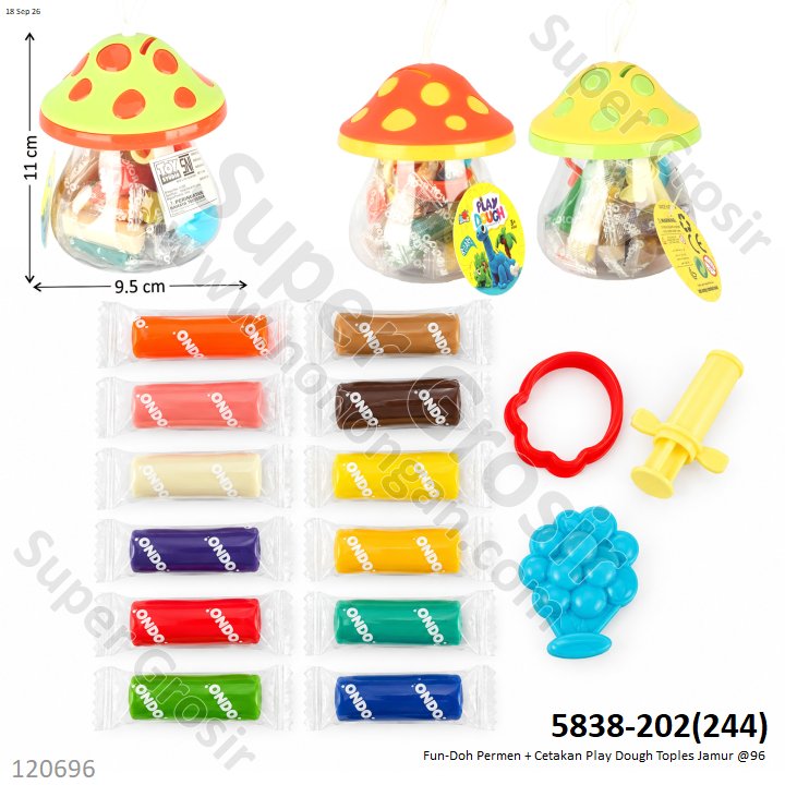 Fun-Doh Permen + Cetakan Play Dough Toples Jamur @96
