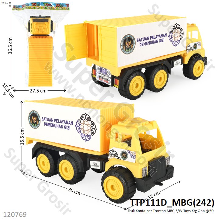 Truk Kontainer Tronton MBG F/W Toys Ktg Opp @50