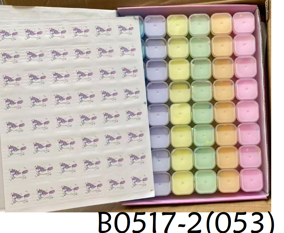 Slime Cup Crystal Mud 1 Box 48 Pcs Botol @960