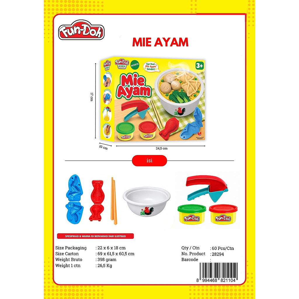 Fun-Doh Mie Ayam Box @60