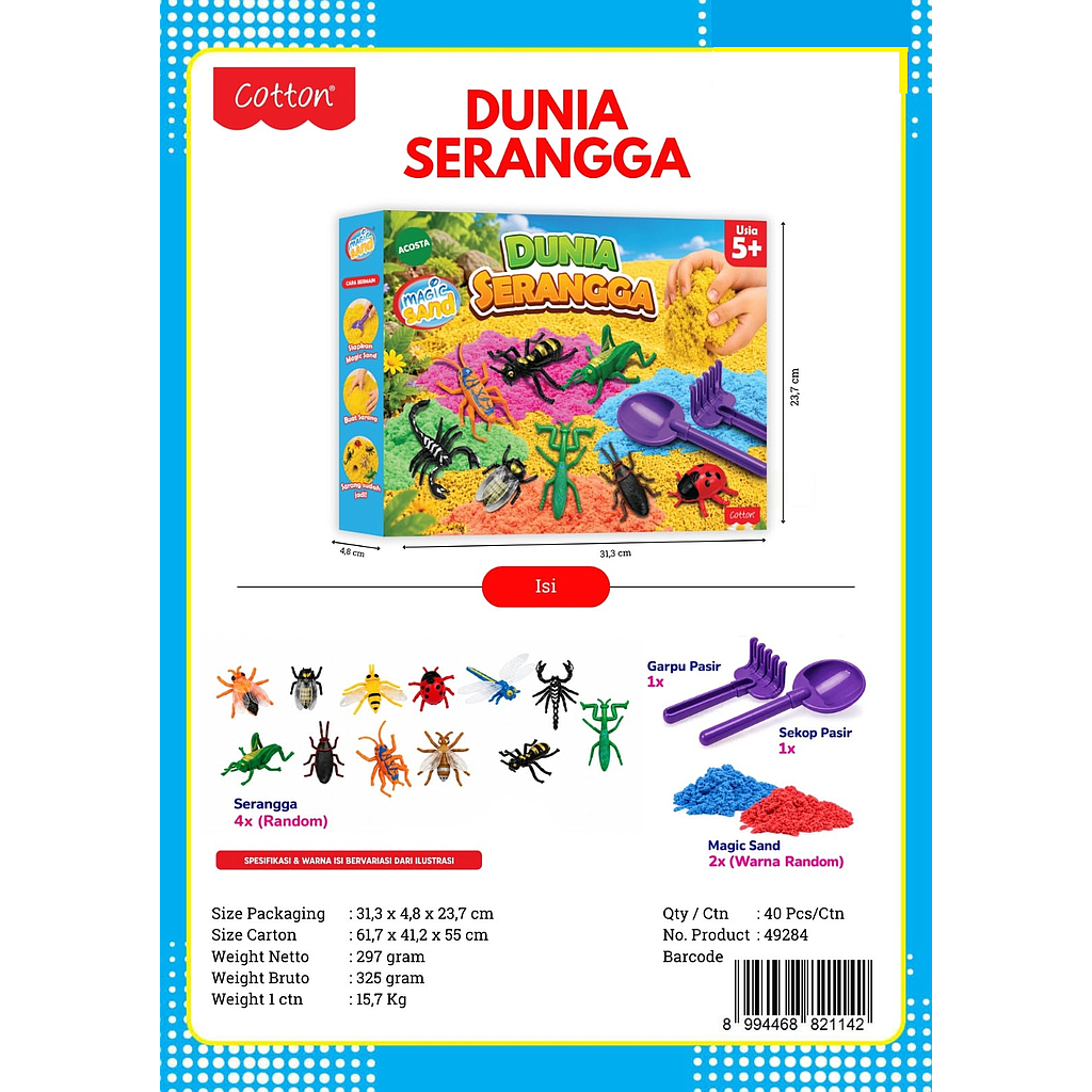 Magic Sand Hewan + Sekop Box @40