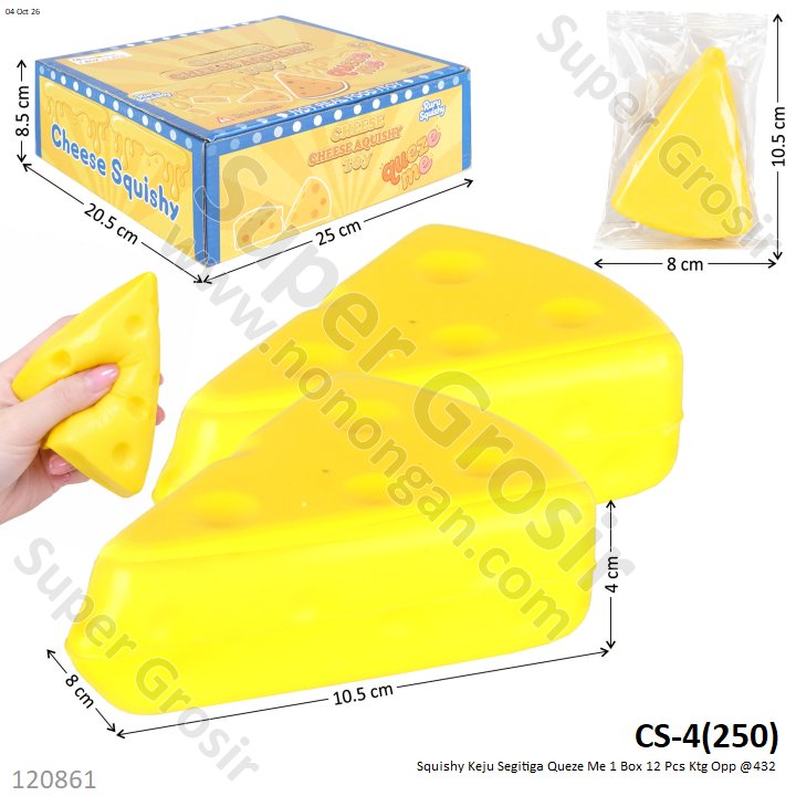 Squishy Keju Segitiga Queze Me 1 Box 12 Pcs Ktg Opp @432