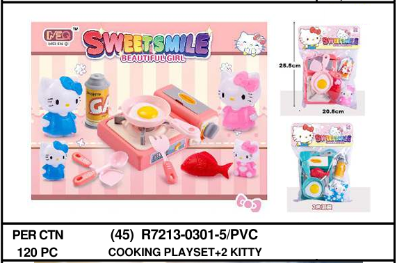 Masak-masakan Set Kompor Portable + Hello Kitty Sweet Smile 1 Inner 60 Pcs Ktg PVC @120
