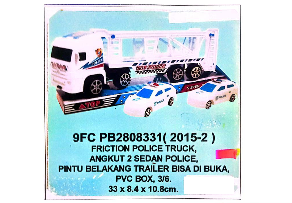 Truk Trailer Muat F/C Muat 2 Mobil Polisi F/W Super Truck 1 Inner 36 Pcs Box Mika @72