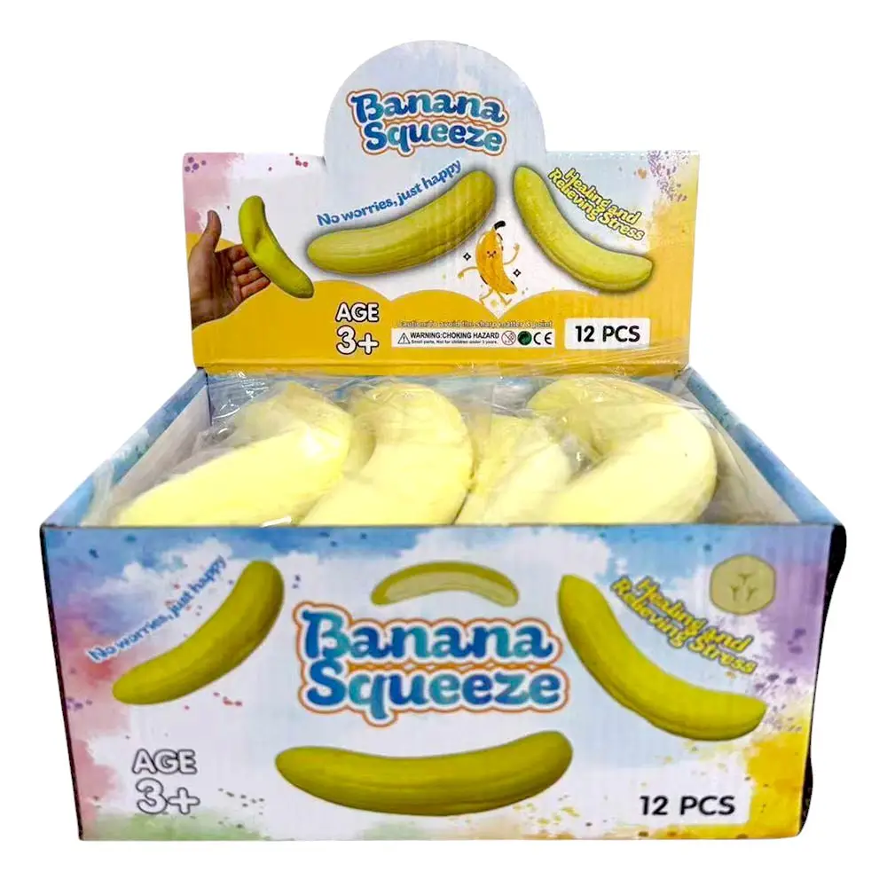 Squishy Pisang Banana Squeeze 1 Box 12 Pcs Ktg Opp @288