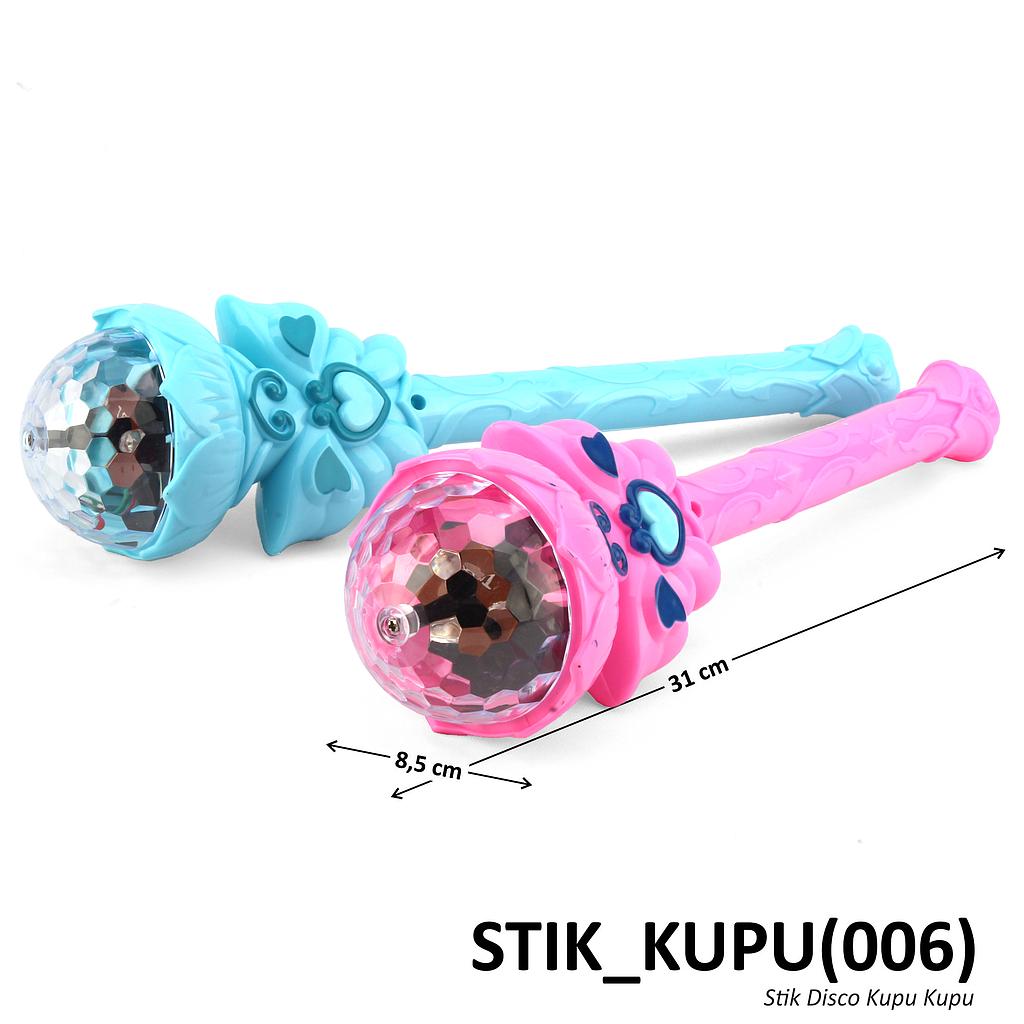 Mainan Tongkat Lampu Disco Teratai Kupu-Kupu B/O Musik Lampu Balver Ktg Opp @168