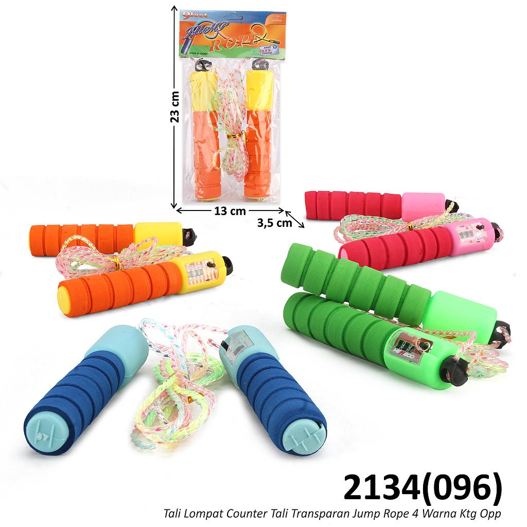 Tali Lompat Counter Tali Transparan Jump Rope 3 Warna Ktg Opp @200