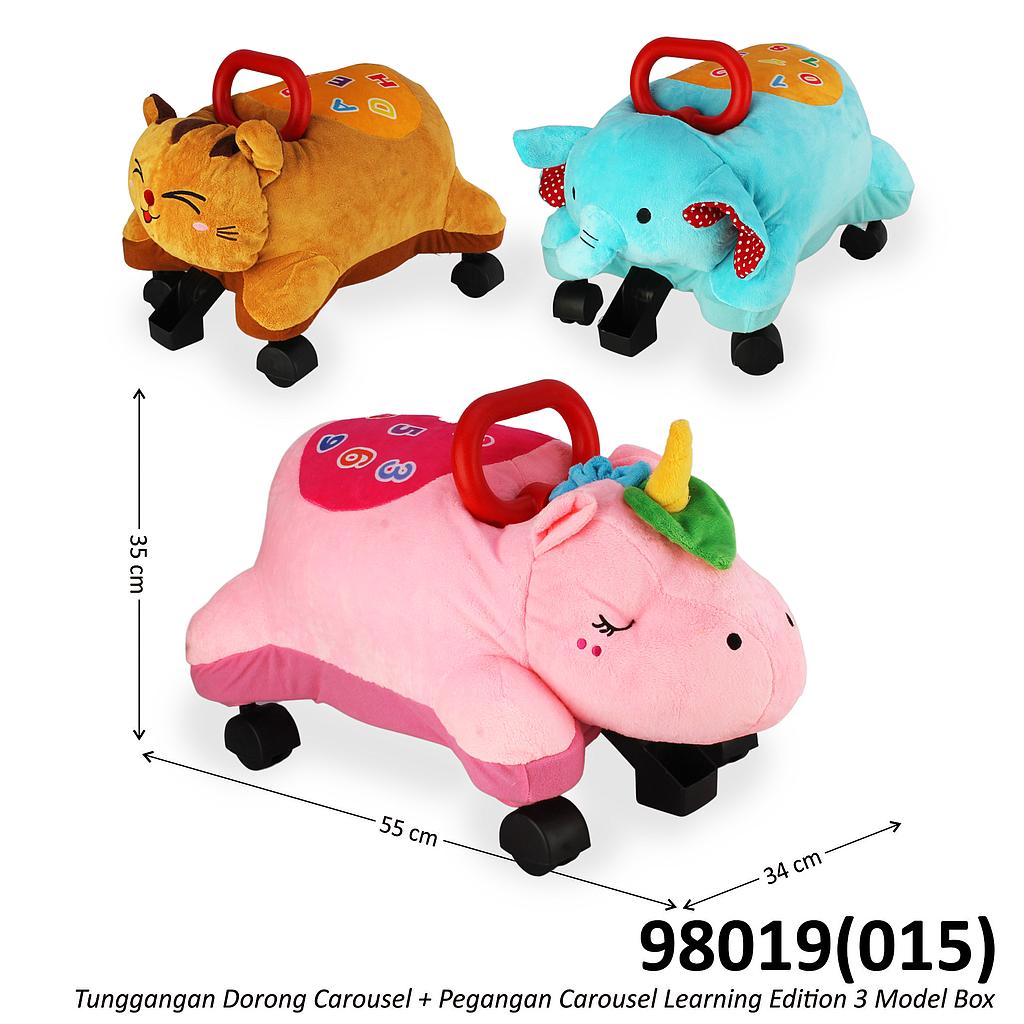 Tunggangan Boneka Carousel Hewan Pegangan Learning Edition 3 Model Box @6