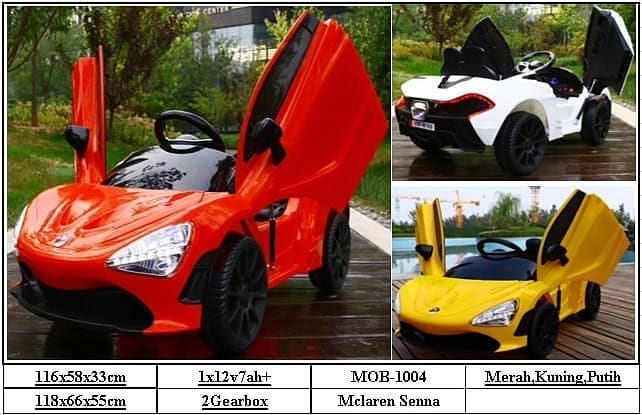 Mobil Aki Mclaren Senna Kuning Box @1