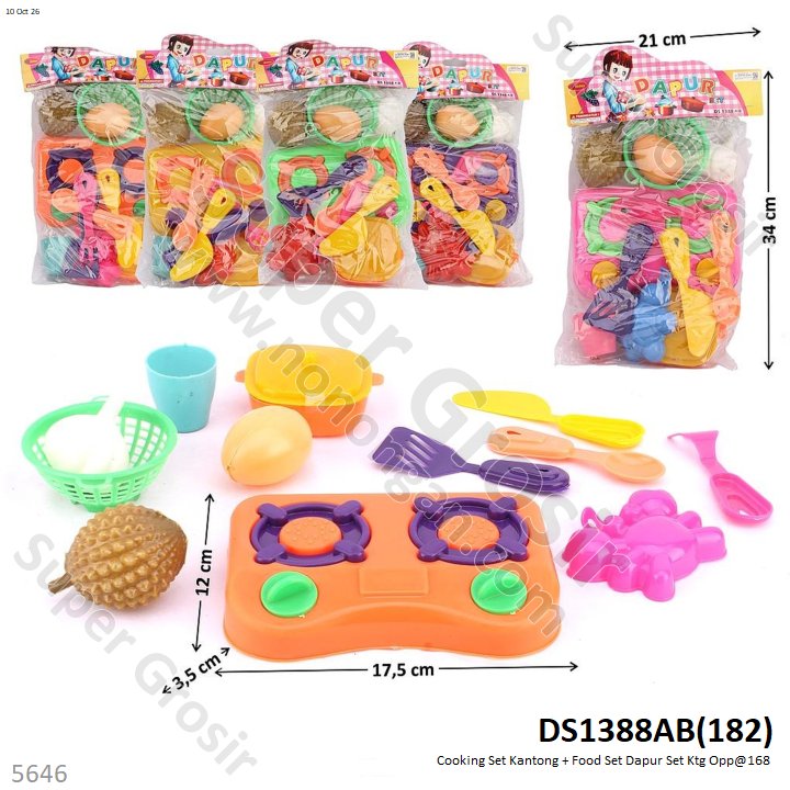 Cooking Set Kantong + Food Set Dapur Set Ktg Opp@168