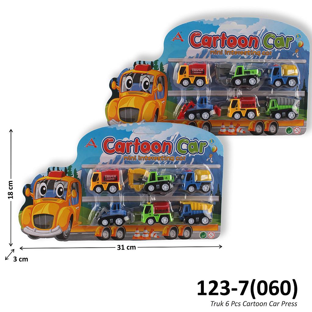 Truk Konstruksi Set 6 Pcs P/B Cartoon Car Press @240