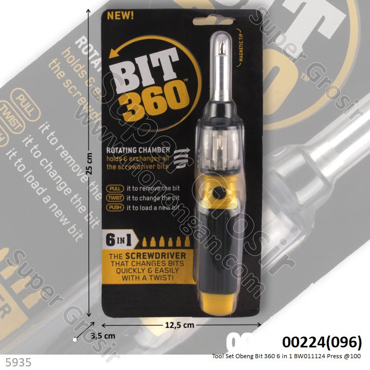 Obeng 6 In 1 Bit 360 BW011124 Press @100